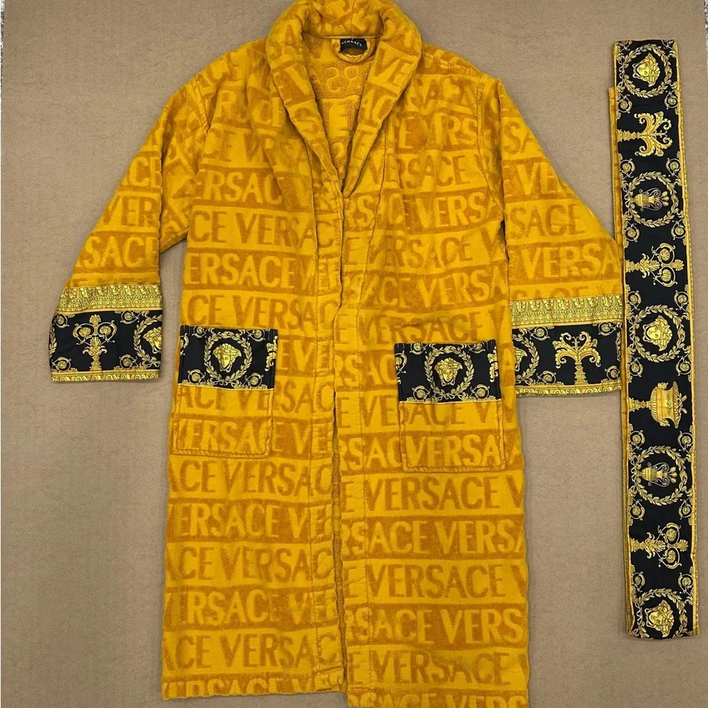 Versace Gold Textured Robe (Large) - Picture 1 of 15